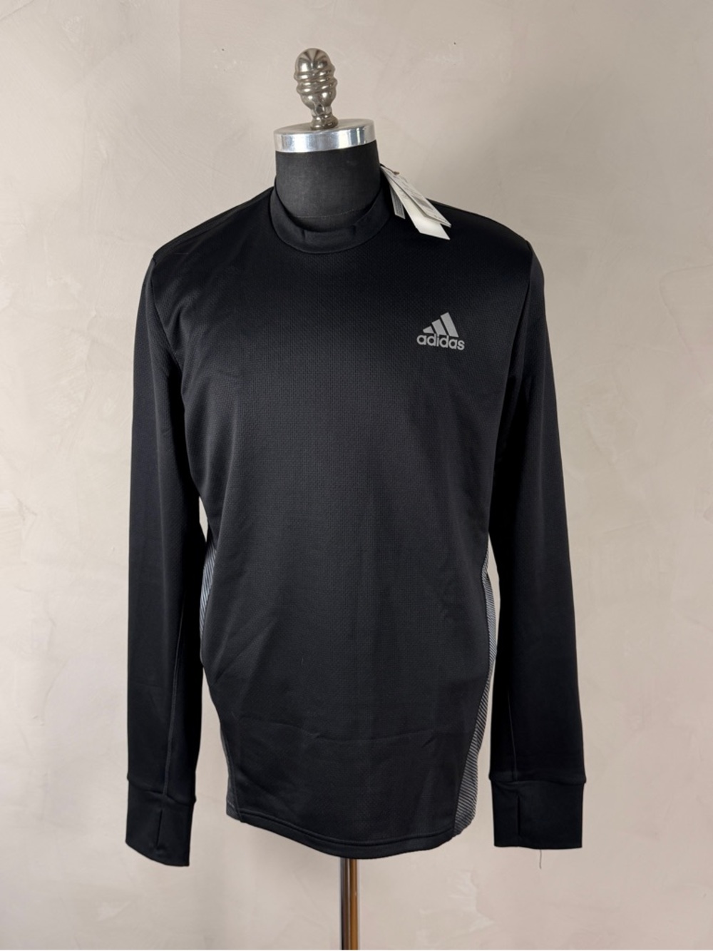 Adidas AeroReady Black Performance Long Sleeve Shirt NWT Size L